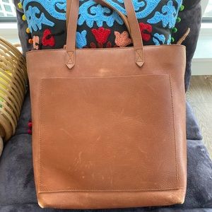 Madewell Medium zip top transport tote bag